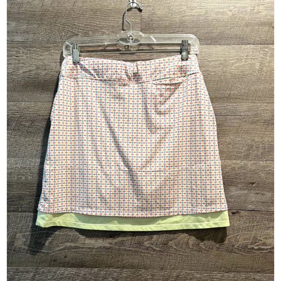 Bette & Court Athletic Green/Orange Skort Sz Small - Picture 2 of 5